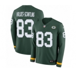 Men's Nike Green Bay Packers #83 Marquez Valdes-Scantling Limited Green Therma Long Sleeve NFL Jersey