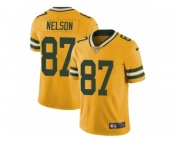 Men's Nike Green Bay Packers #87 Jordy Nelson Limited Gold Rush NFL Jersey