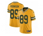 Men's Nike Green Bay Packers #89 Dave Robinson Limited Gold Rush NFL Jersey