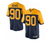 Men's Nike Green Bay Packers #90 Montravius Adams Limited Navy Blue Alternate NFL Jersey
