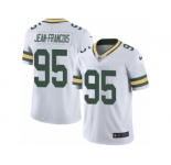 Men's Nike Green Bay Packers #95 Ricky Jean-Francois Limited White Rush NFL Jersey