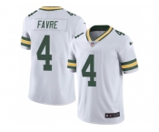 Nike Green Bay Packers #4 Brett Favre White Men's Stitched NFL Limited Rush Jersey