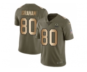 Nike Green Bay Packers #80 Jimmy Graham Olive Gold Men Stitched NFL Limited 2017 Salute To Service Jersey