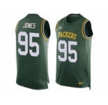 Nike Green Bay Packers #95 Datone Jones Green Team Color Men's Stitched NFL Limited Tank Top Jersey