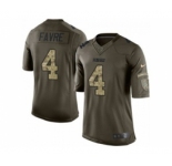 nike nfl jerseys green bay packers #4 favre army green[nike Limited Salute To Service]