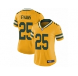 Women Nike Green Bay Packers #25 Marwin Evans Limited Gold Rush Vapor Untouchable NFL Jersey