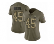Women Nike Green Bay Packers #45 Vince Biegel Limited Olive Camo 2017 Salute to Service NFL Jersey