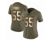 Women Nike Green Bay Packers #55 Ahmad Brooks Limited Olive Gold 2017 Salute to Service NFL Jersey