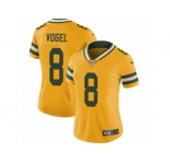 Women Nike Green Bay Packers #8 Justin Vogel Limited Gold Rush Vapor Untouchable NFL Jersey