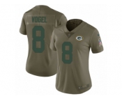 Women Nike Green Bay Packers #8 Justin Vogel Limited Olive 2017 Salute to Service NFL Jersey