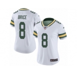 Women Nike Green Bay Packers #8 Kentrell Brice White Vapor Untouchable Limited Player NFL Jersey