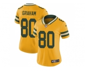 Women Nike Green Bay Packers #80 Jimmy Graham Yellow Stitched NFL Limited Rush Jersey