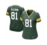 Women Nike Green Bay Packers #81 Geronimo Allison Game Green Team Color NFL Jersey