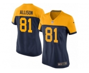 Women Nike Green Bay Packers #81 Geronimo Allison Game Navy Blue Alternate NFL Jersey