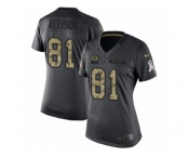 Women Nike Green Bay Packers #81 Geronimo Allison Limited Black 2016 Salute to Service NFL Jersey