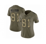Women Nike Green Bay Packers #81 Geronimo Allison Limited Olive Camo 2017 Salute to Service NFL Jersey