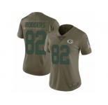 Women Nike Green Bay Packers #82 Richard Rodgers Limited Olive 2017 Salute to Service NFL Jersey