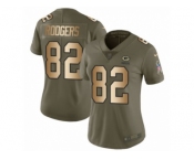 Women Nike Green Bay Packers #82 Richard Rodgers Limited Olive Gold 2017 Salute to Service NFL Jersey