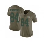 Women Nike Green Bay Packers #84 Lance Kendricks Limited Olive 2017 Salute to Service NFL Jersey