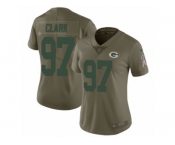 Women Nike Green Bay Packers #97 Kenny Clark Limited Olive 2017 Salute to Service NFL Jersey