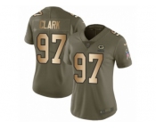 Women Nike Green Bay Packers #97 Kenny Clark Limited Olive Gold 2017 Salute to Service NFL Jersey
