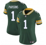 Women's Green Bay Packers #1 Micah Parsons Green 2025 Vapor Untouchable Limited Stitched Football Jersey