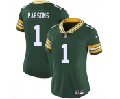 Women's Green Bay Packers #1 Micah Parsons Green 2025 Vapor Untouchable Limited Stitched Football Jersey