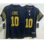 Women's Green Bay Packers #10 Jordan Love Limited Navy Vapor Jersey