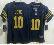 Women's Green Bay Packers #10 Jordan Love Limited Navy Vapor Jersey