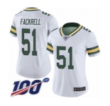 Women's Green Bay Packers #51 Kyler Fackrell White Vapor Untouchable Limited Player 100th Season Football Jersey