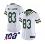 Women's Green Bay Packers #83 Marquez Valdes-Scantling White Vapor Untouchable Limited Player 100th Season Football Jersey