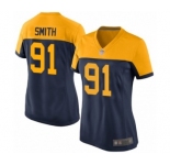 Women's Green Bay Packers #91 Preston Smith Game Navy Blue Alternate Football Jersey