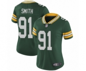 Women's Green Bay Packers #91 Preston Smith Green Team Color Vapor Untouchable Limited Player Football Jersey