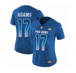 Women's Nike Green Bay Packers #17 Davante Adams Limited Royal Blue NFC 2019 Pro Bowl NFL Jersey