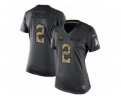 Women's Nike Green Bay Packers #2 Mason Crosby Limited Black 2016 Salute to Service NFL Jersey