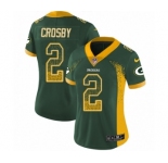 Women's Nike Green Bay Packers #2 Mason Crosby Limited Green Rush Drift Fashion NFL Jersey