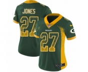 Women's Nike Green Bay Packers #27 Josh Jones Limited Green Rush Drift Fashion NFL Jersey
