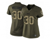 Women's Nike Green Bay Packers #30 Jamaal Williams Limited Green Salute to Service NFL Jersey