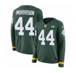 Women's Nike Green Bay Packers #44 Antonio Morrison Limited Green Therma Long Sleeve NFL Jersey