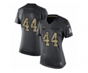 Women's Nike Green Bay Packers #44 James Starks Limited Black 2016 Salute to Service NFL Jersey