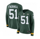 Women's Nike Green Bay Packers #51 Kyler Fackrell Limited Green Therma Long Sleeve NFL Jersey