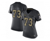 Women's Nike Green Bay Packers #73 JC Tretter Limited Black 2016 Salute to Service NFL Jersey
