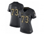 Women's Nike Green Bay Packers #73 Jahri Evans Limited Black 2016 Salute to Service NFL Jersey