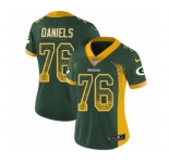 Women's Nike Green Bay Packers #76 Mike Daniels Limited Green Rush Drift Fashion NFL Jersey