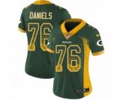 Women's Nike Green Bay Packers #76 Mike Daniels Limited Green Rush Drift Fashion NFL Jersey