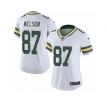 Women's Nike Green Bay Packers #87 Jordy Nelson Limited White Rush NFL Jersey