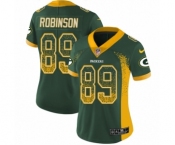 Women's Nike Green Bay Packers #89 Dave Robinson Limited Green Rush Drift Fashion NFL Jersey