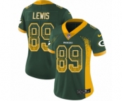 Women's Nike Green Bay Packers #89 Marcedes Lewis Limited Green Rush Drift Fashion NFL Jersey