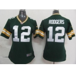 nike women nfl jerseys green bay packers #12 rodgers green[nike]
