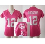 nike women nfl jerseys green bay packers #12 rodgers pink[draft him ii top]